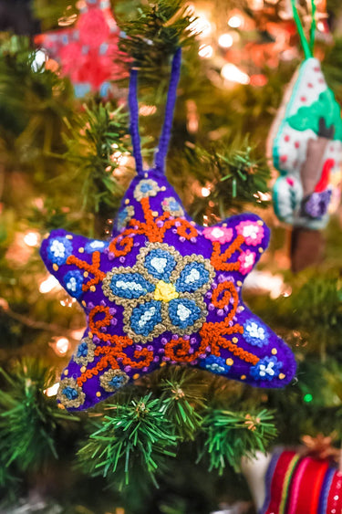 Embroidered Star Ornament